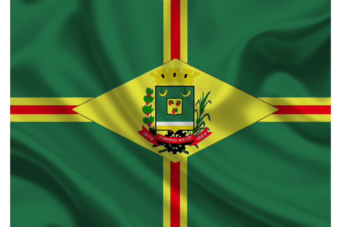 Bandeira Oficial Do Município De Campo Belo Ecco Bandeiras